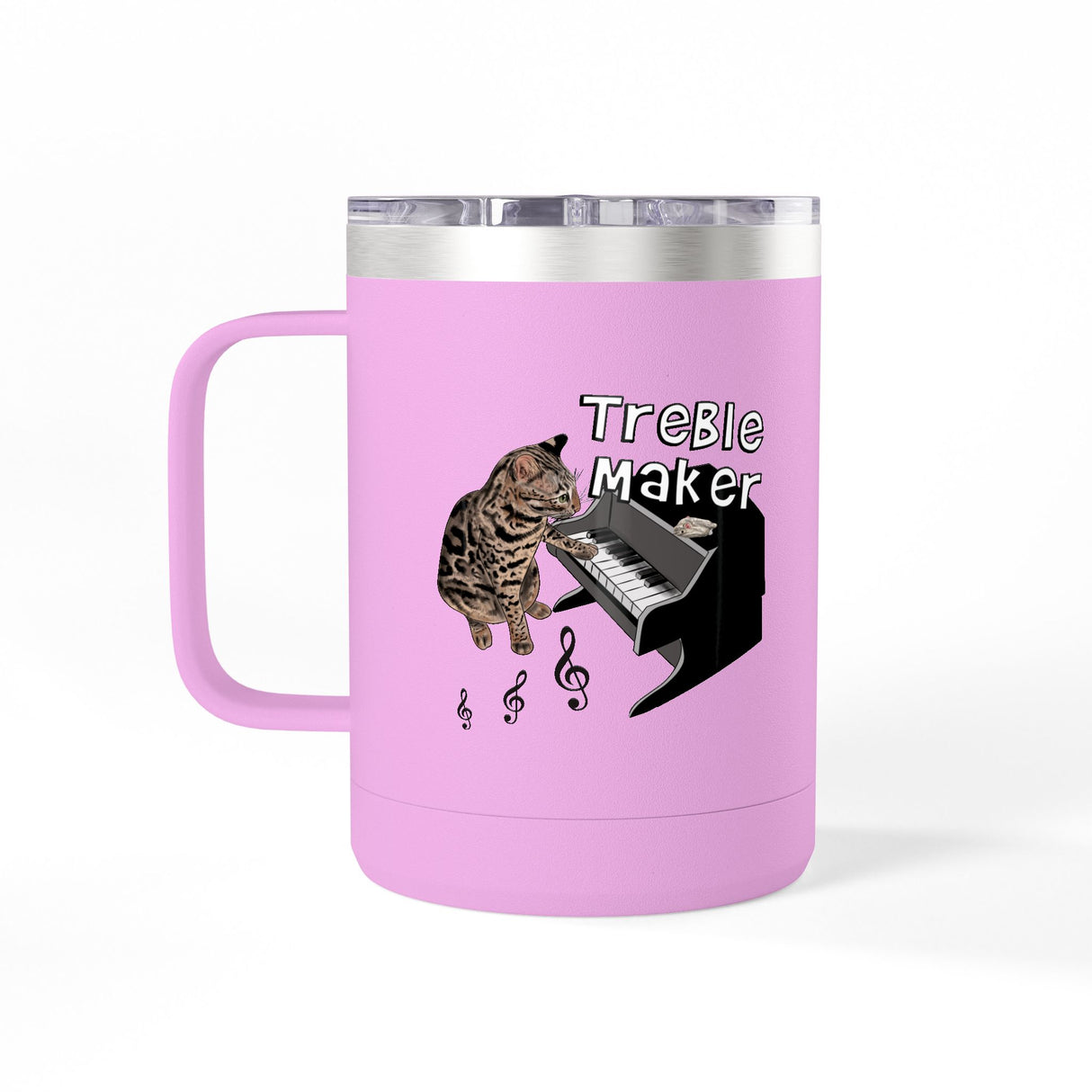 Coffee Mug Tumbler - Treble Maker Design Hand Drawn by Flounder's Mom, Nina