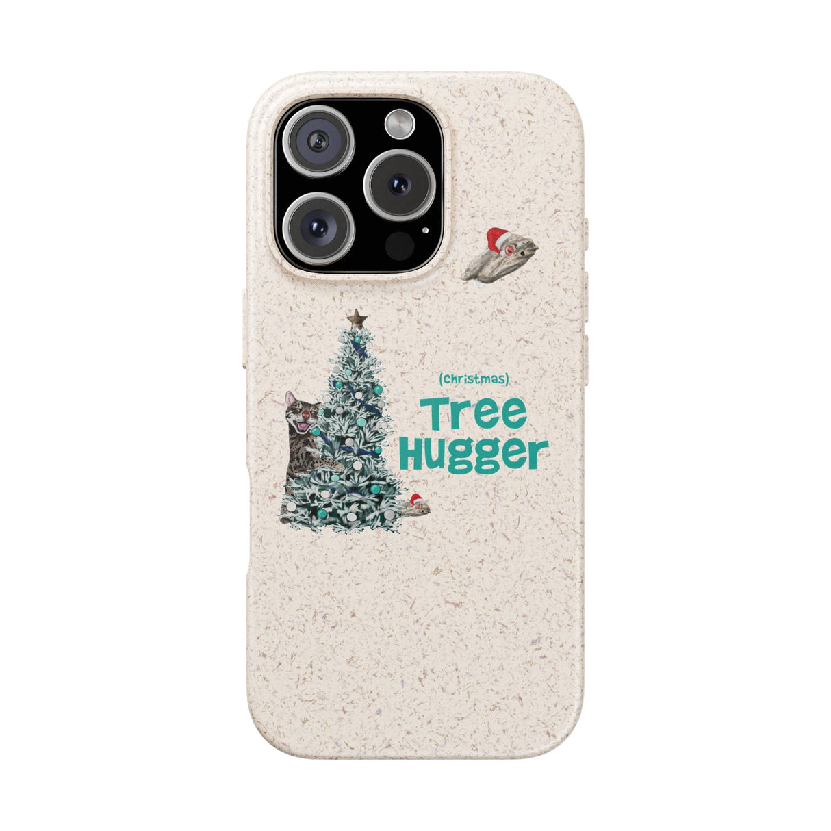 Phone Case with Christmas Tree Hugger Design