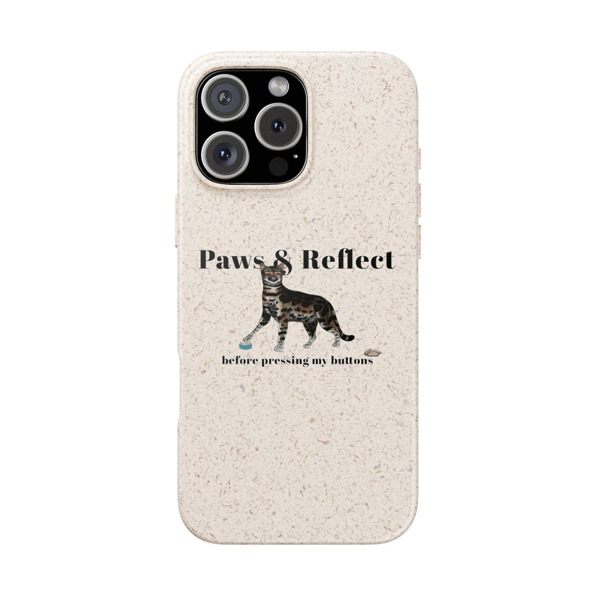 Phone Case - Paws and Reflect Biodegradable Case featuring Flounder the Purrmaid by Nina