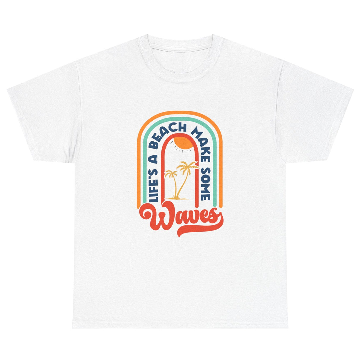 Life's a Beach cotton tee in white