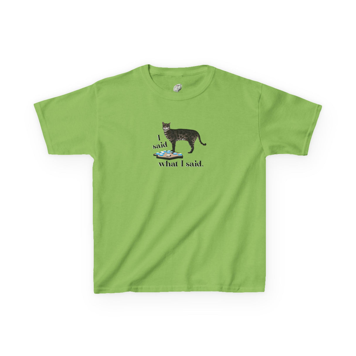 Kids Tee — "I Said What I Said" Flounder Talking Pet Buttons Design