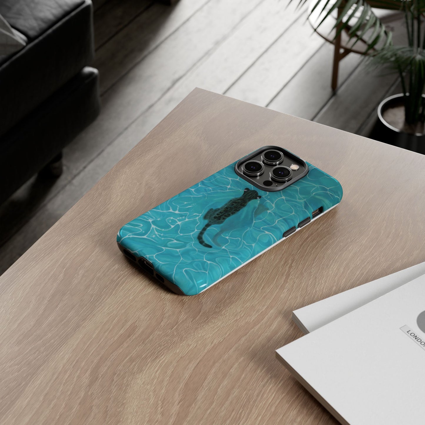 Phone Cases Purrmaid Painting featuring Flounder