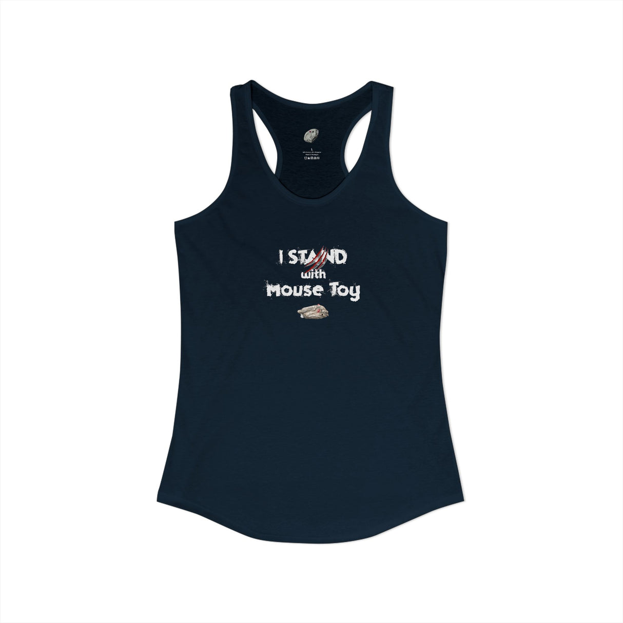"I Stand with Mouse Toy" Women's Racerback Tank