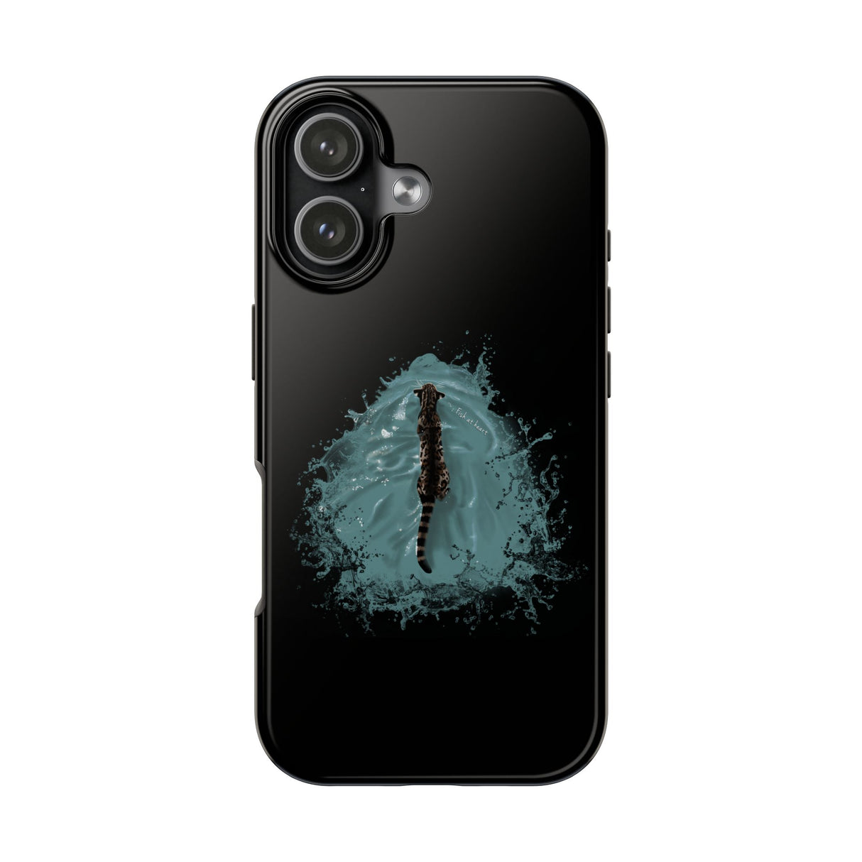 Fish at Heart Flounder Purrmaid Phone Case — Hand-Drawn Nautical Cat Design
