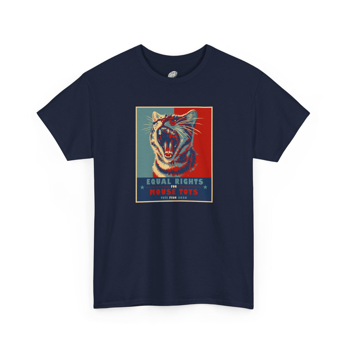 Vote Fish 2028 Flounder Tee — "Equal Rights for Mouse Toys" Funny Political Campaign T-Shirt