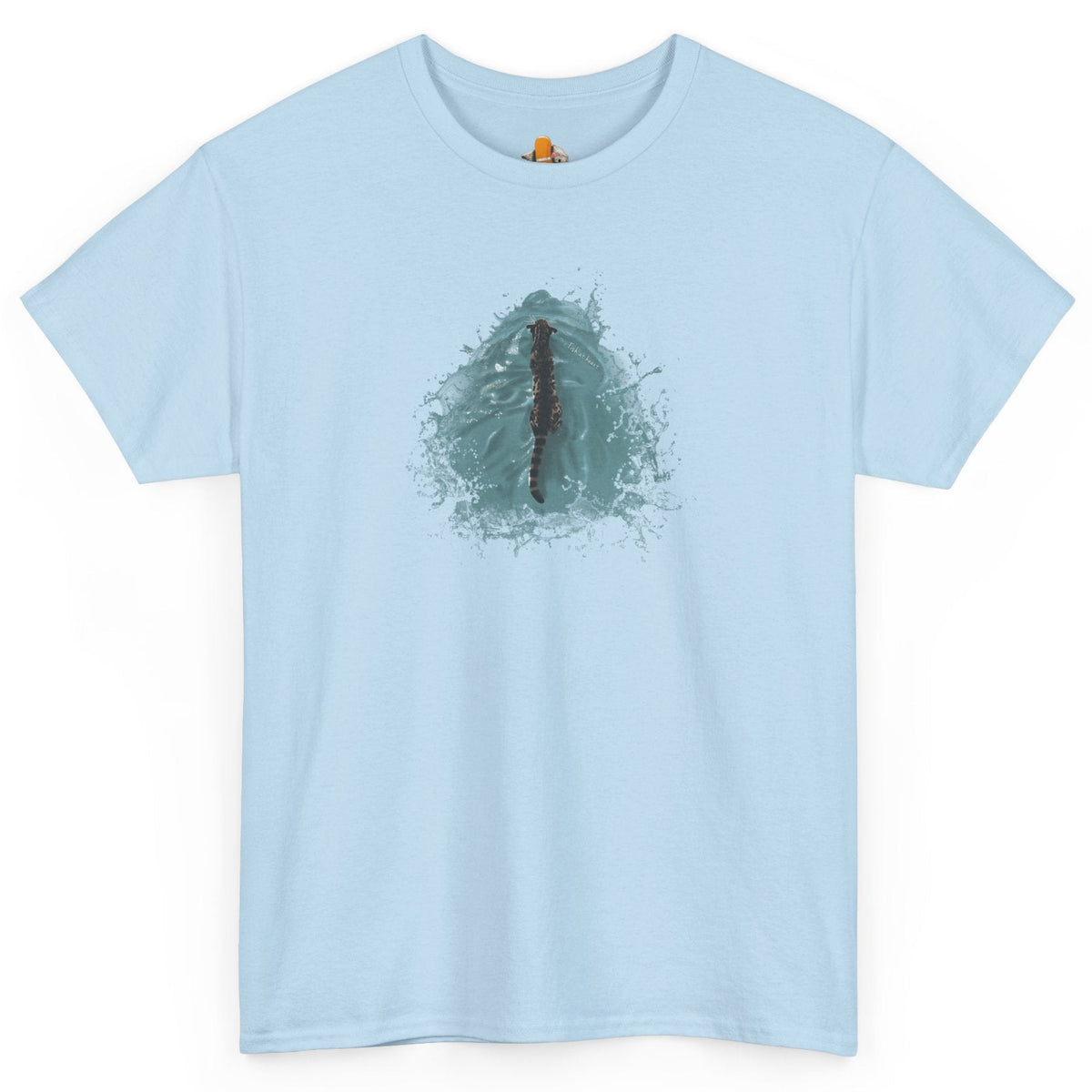 Fish at Heart Flounder Purrmaid T-Shirt, shown in Light Blue