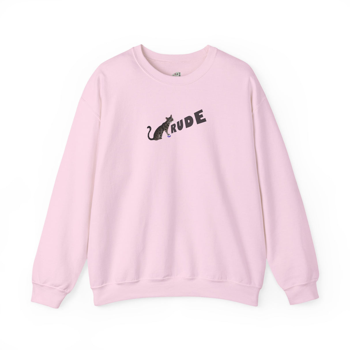 Flounder 'RUDE' Button Sweatshirt — Hand-Drawn Flounder Design