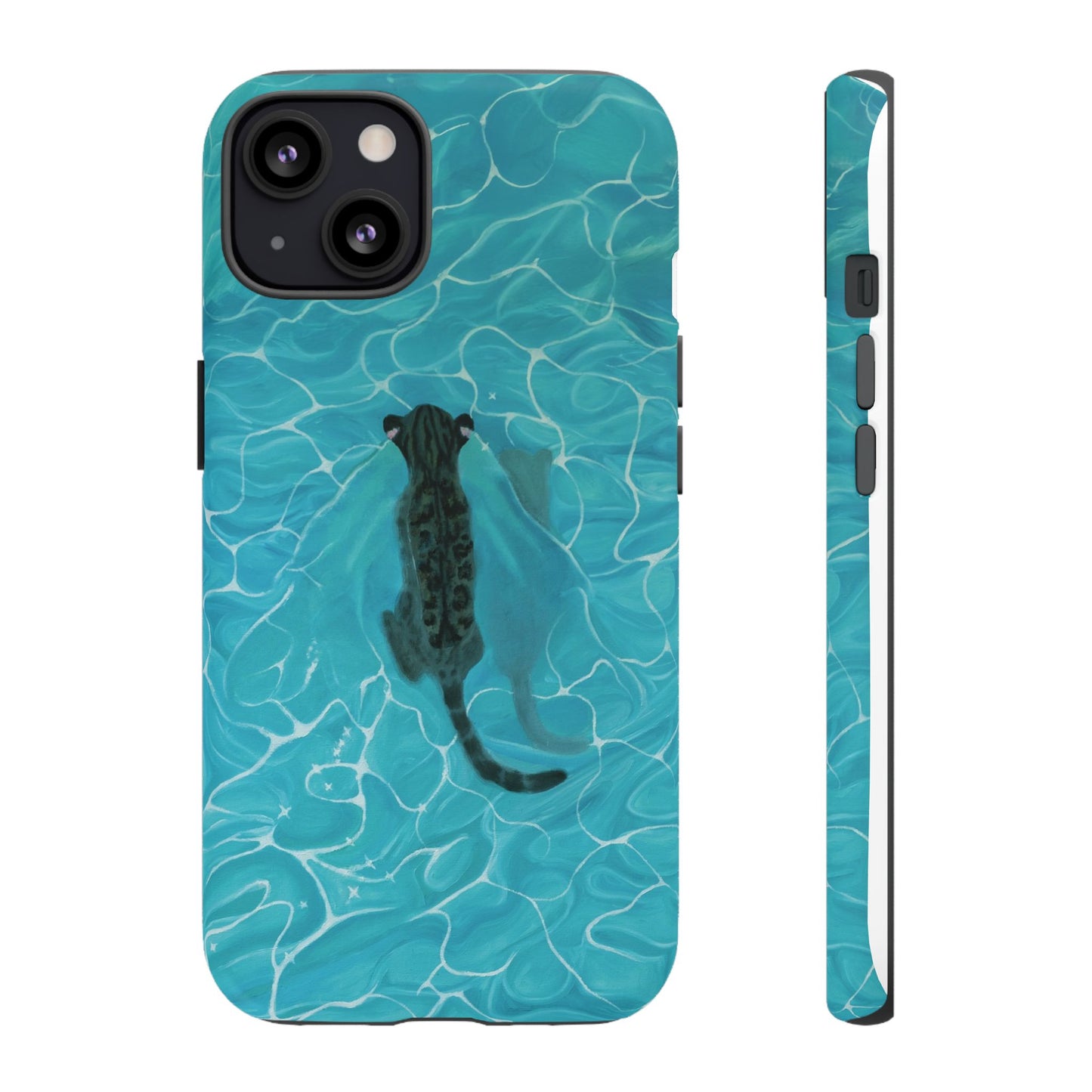 Phone Cases Purrmaid Painting featuring Flounder