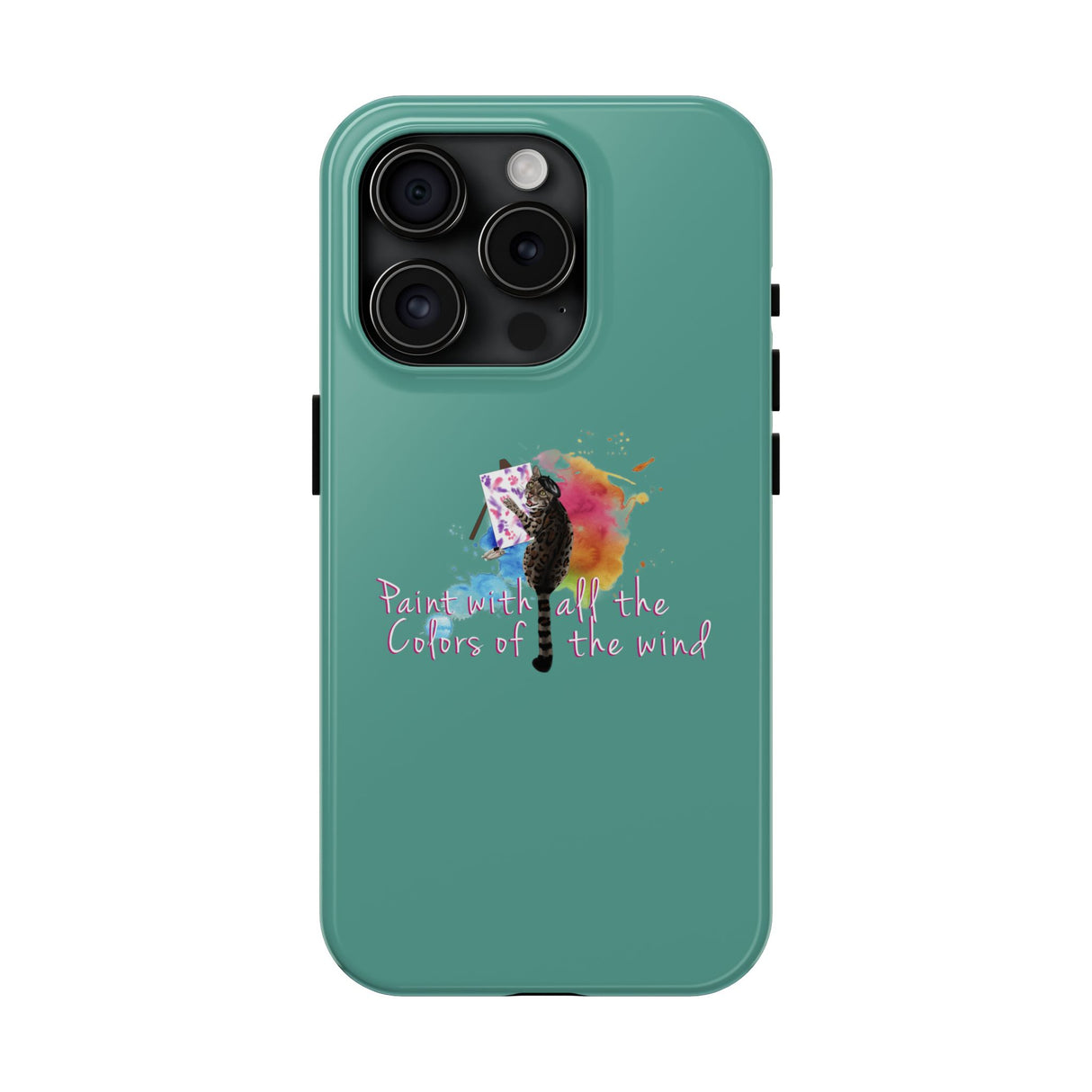 Tough Phone Case — "paint with all the colors of the wind" Flounder the Purrcasso Art
