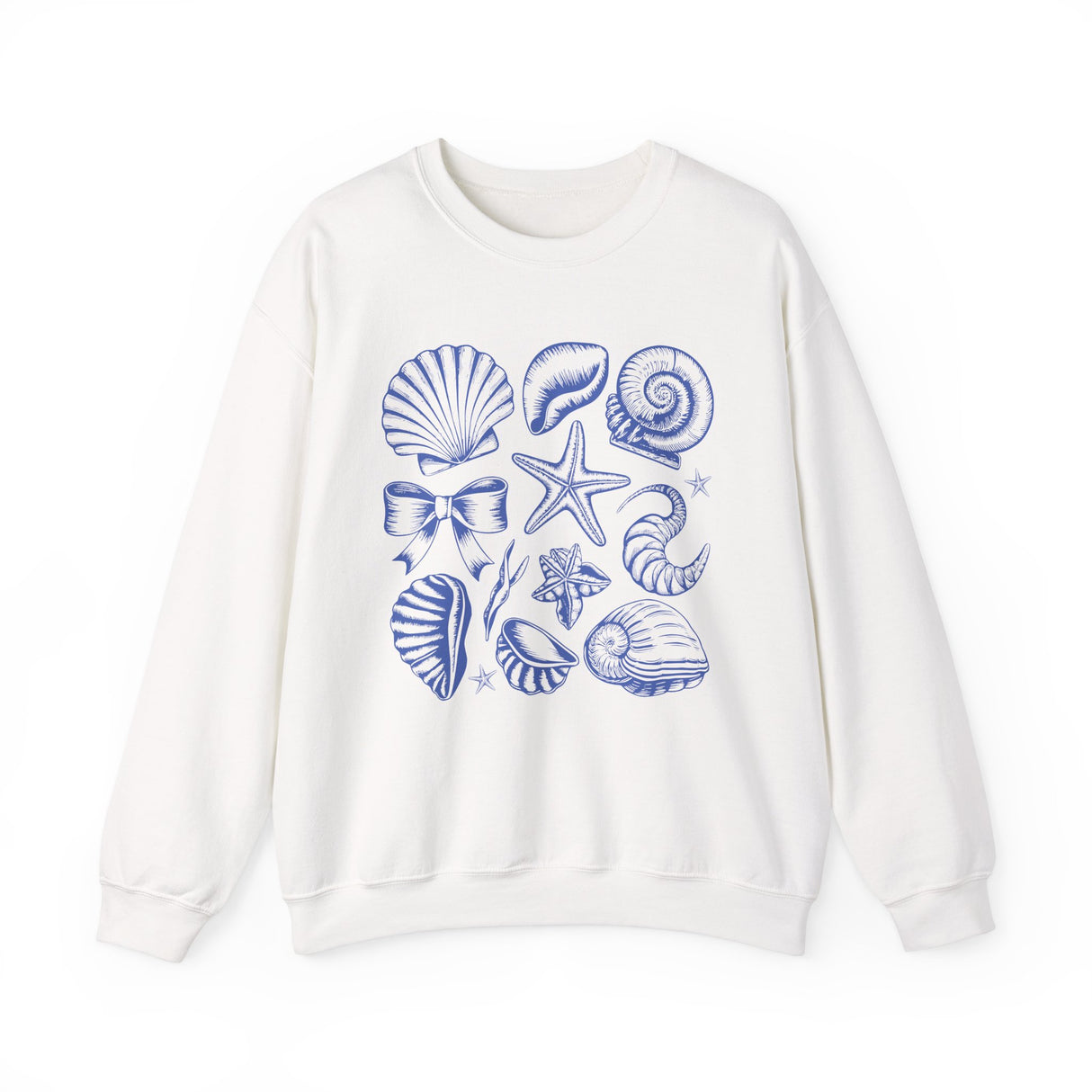 Blue Coastal Coquette Crewneck Sweatshirt