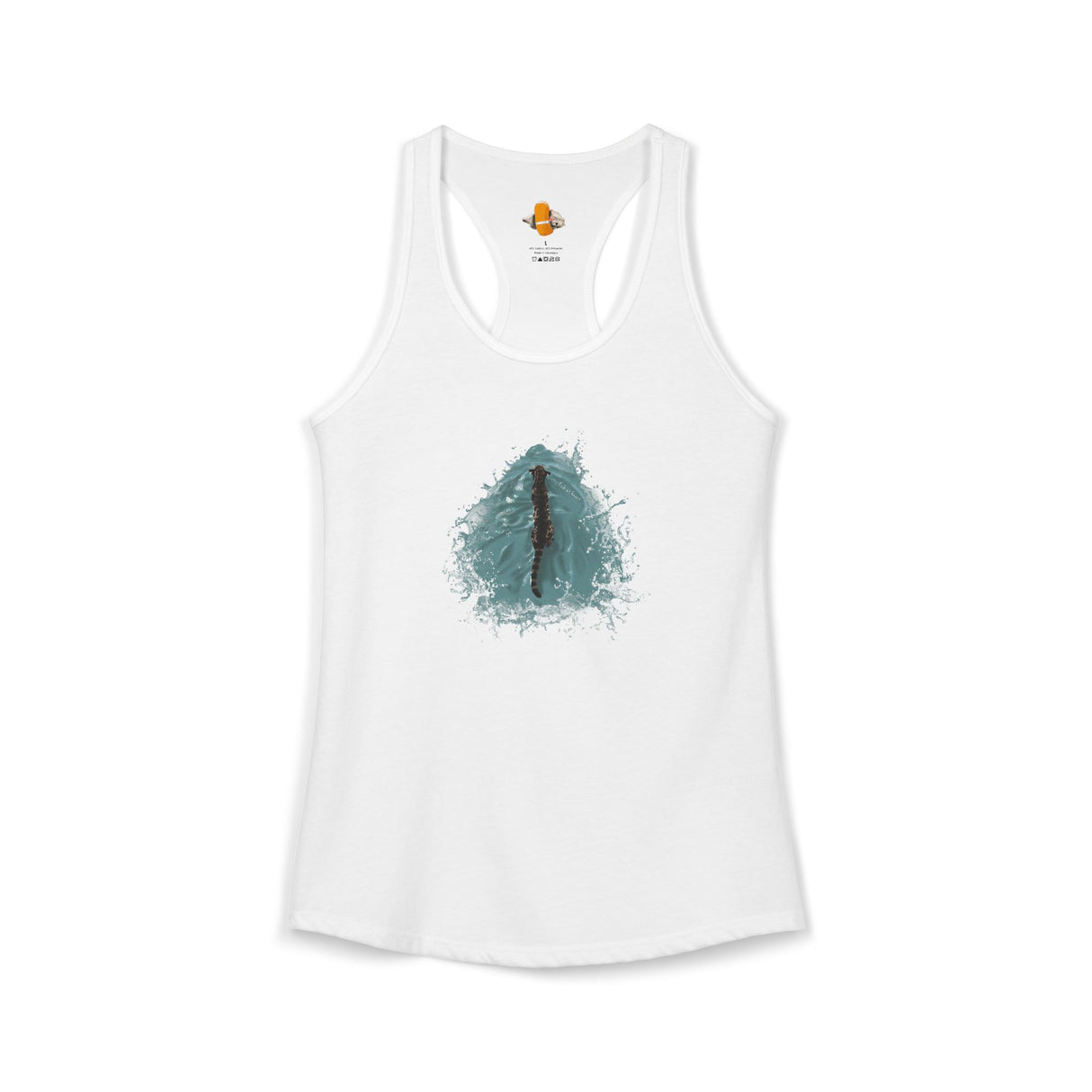 Fish at Heart Flounder Purrmaid Racerback Tank