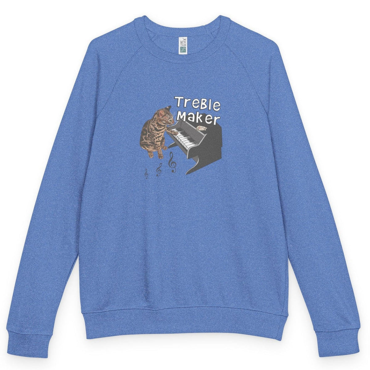 Treble Maker Flounder raglan sweatshirt - Heather Royal
