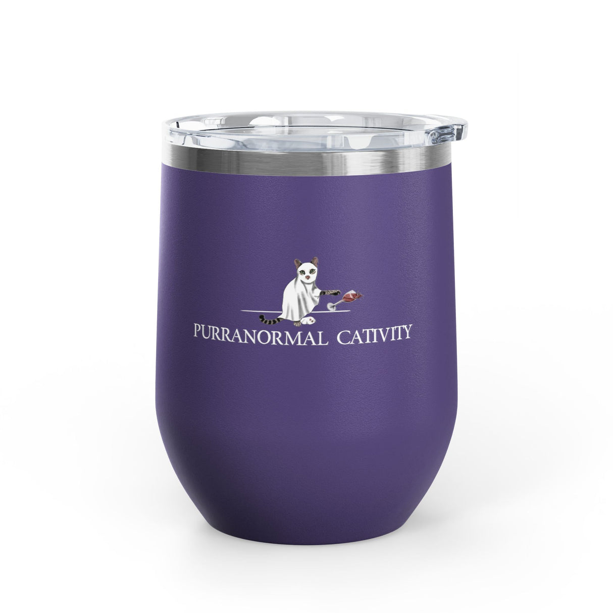 Wine Tumbler - Purranormal Cativity Design - 12oz