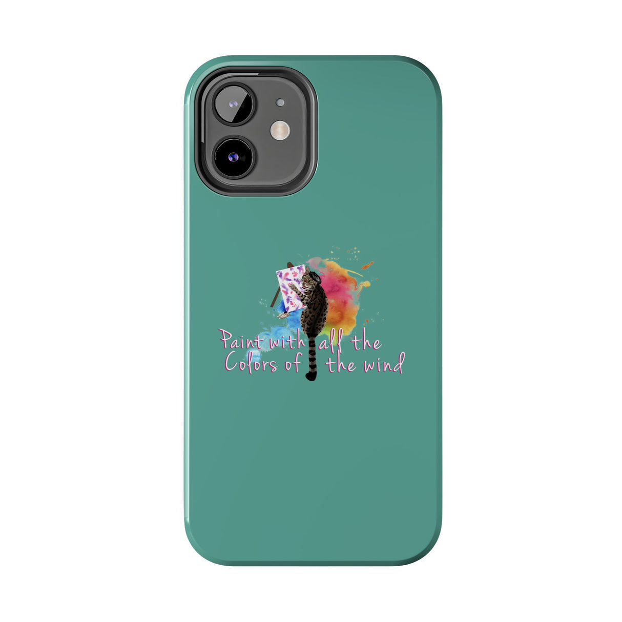 Tough Phone Case — "paint with all the colors of the wind" Flounder the Purrcasso Art