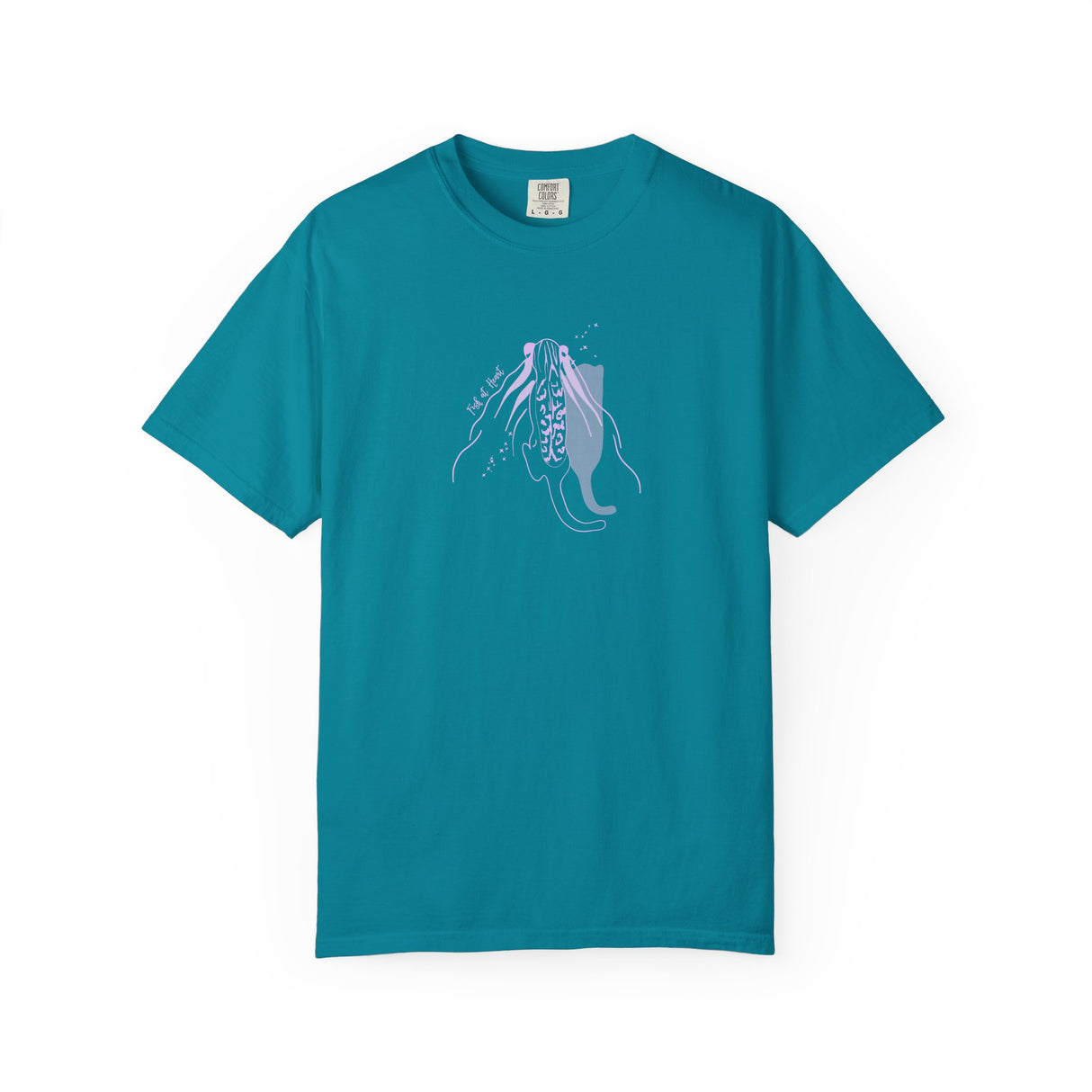T-Shirt - Fish at Heart with Flounder the Purrmaid Design