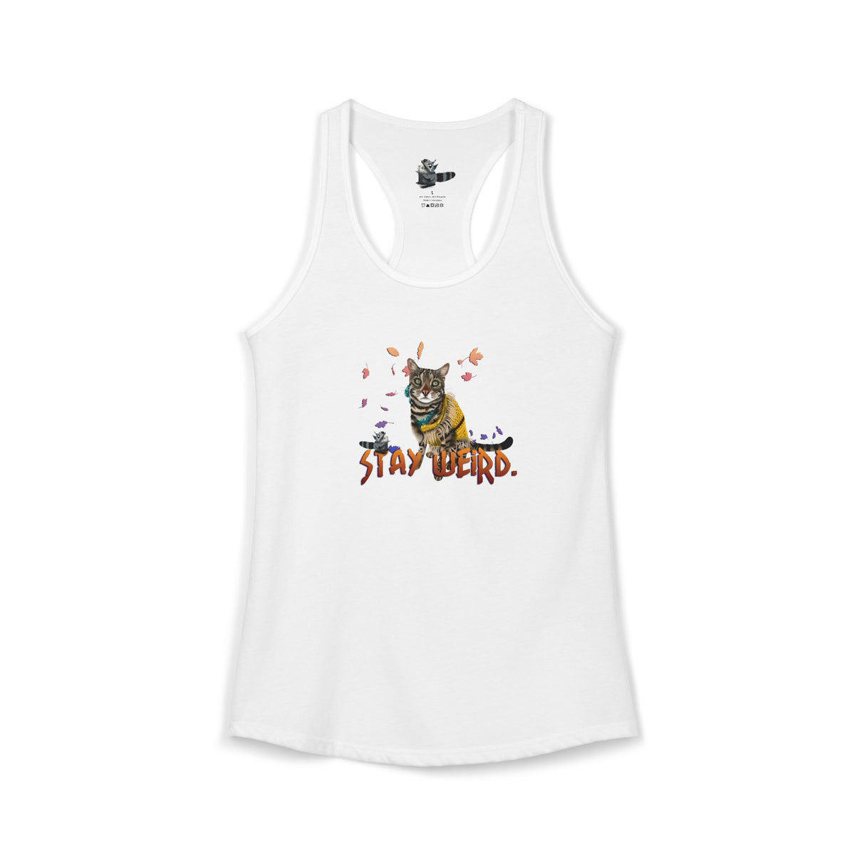 Stay Weird Flocahontas & Mouse Toy Racerback Tank