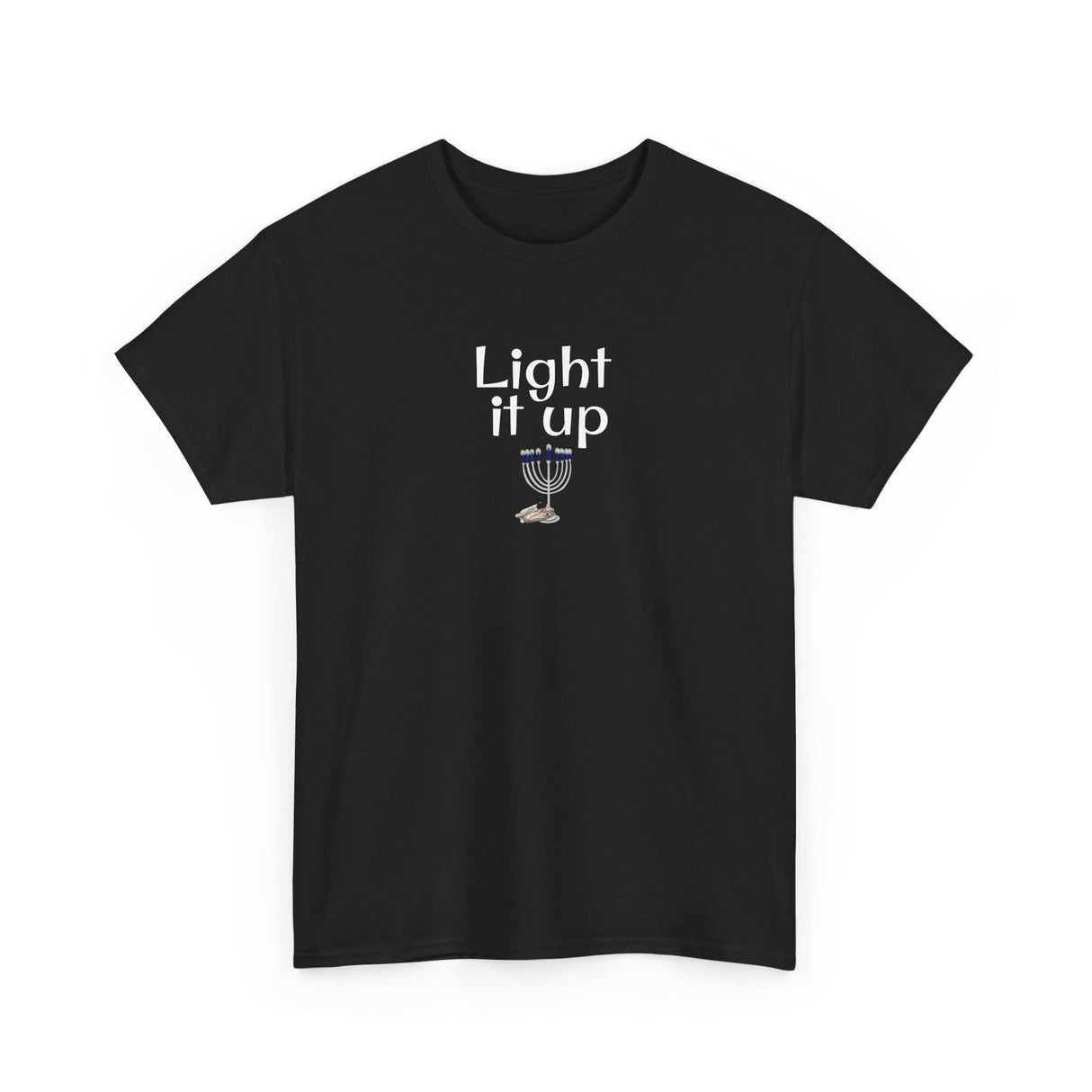 Light it Up Unisex Tee - Mouse Toy Menorah Design