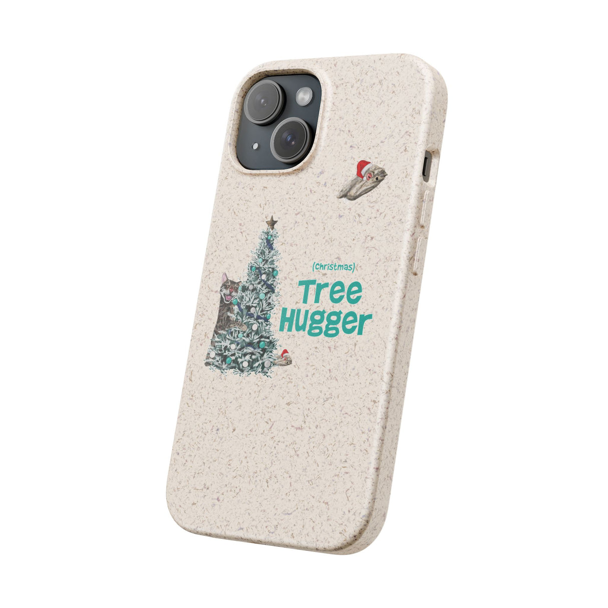 Phone Case with Christmas Tree Hugger Design