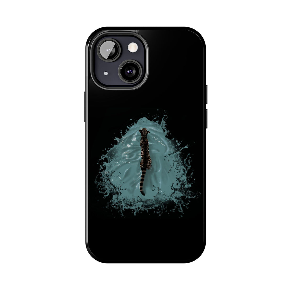 Fish at Heart Flounder Purrmaid Phone Case — Hand-Drawn Nautical Cat Design