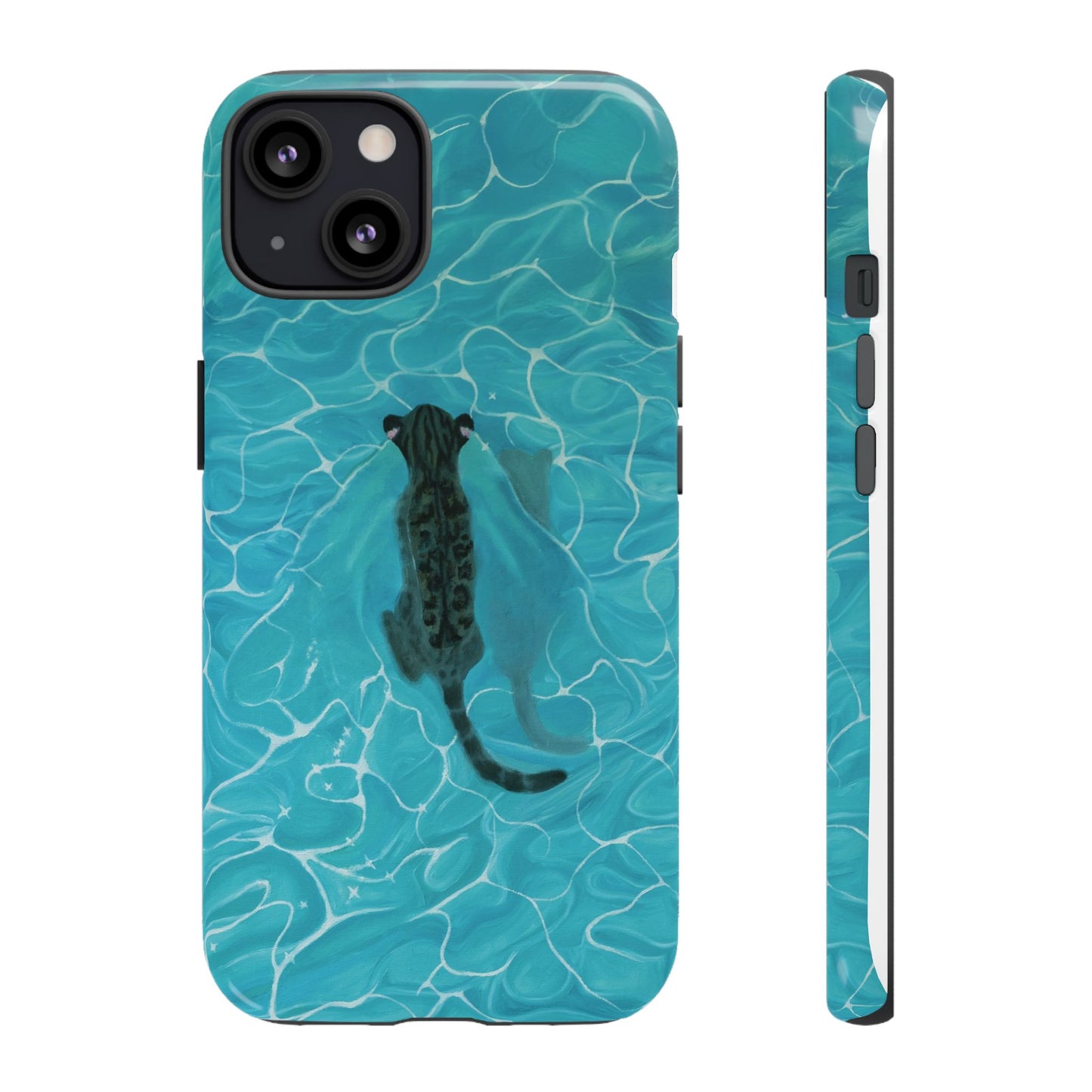 Phone Cases Purrmaid Painting featuring Flounder