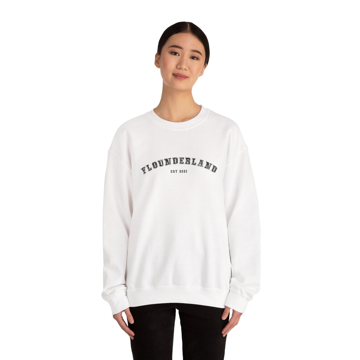 FlounderLand Collegiate Crewneck Sweatshirt — "EST. 2021"