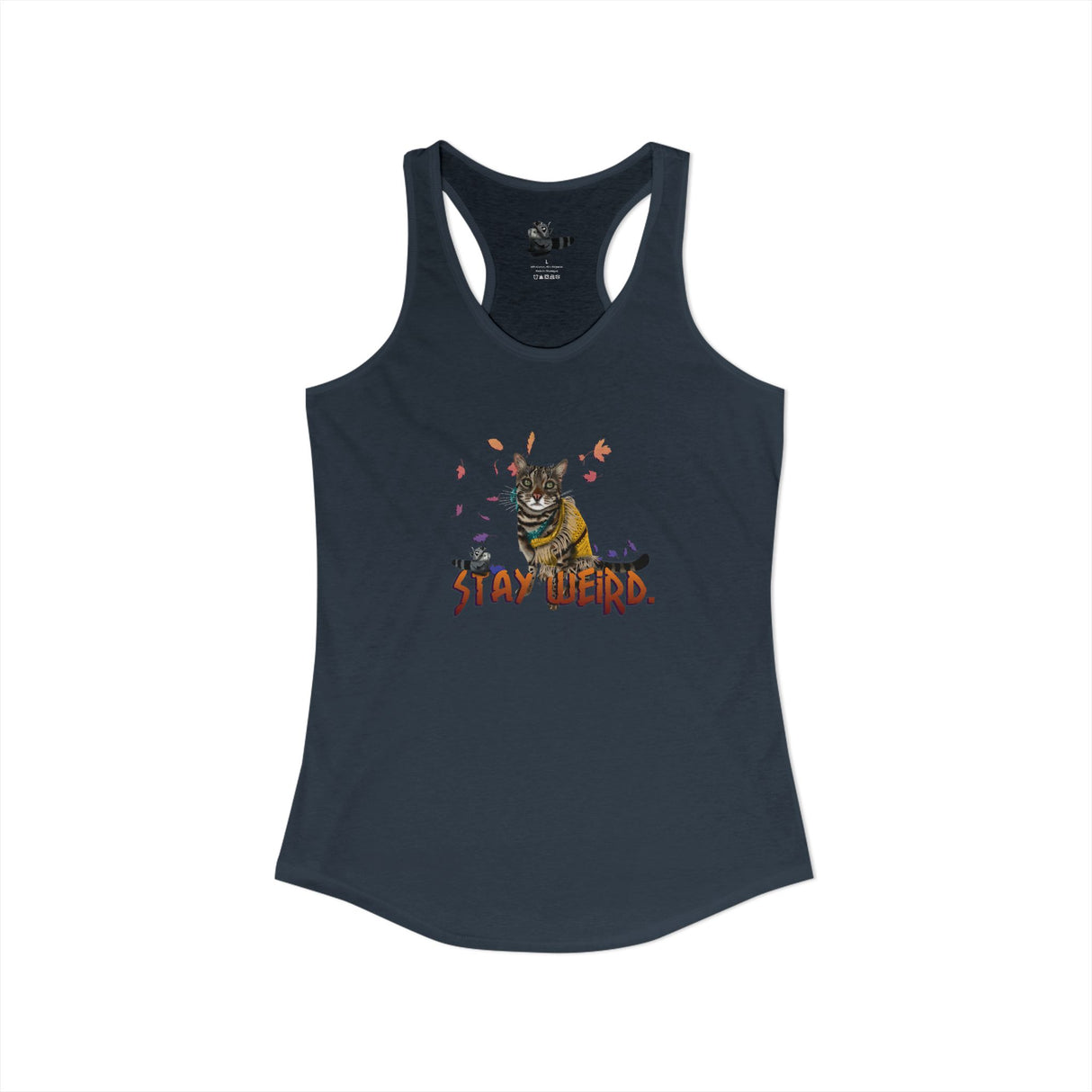 Stay Weird Flocahontas & Mouse Toy Racerback Tank