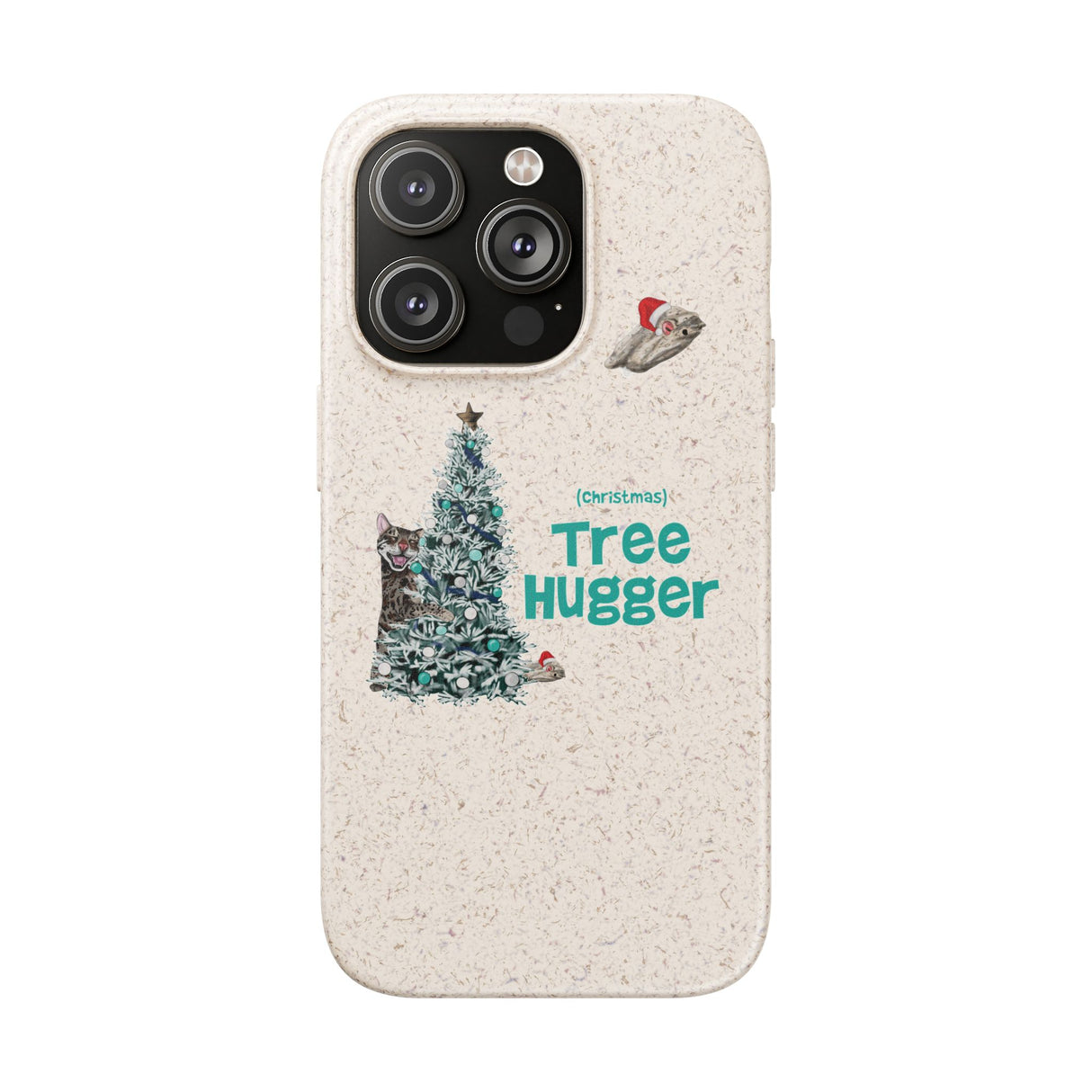 Phone Case with Christmas Tree Hugger Design