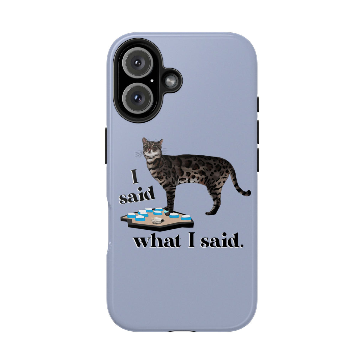 I Said What I Said Flounder Phone Case — Talking Pet Buttons Design