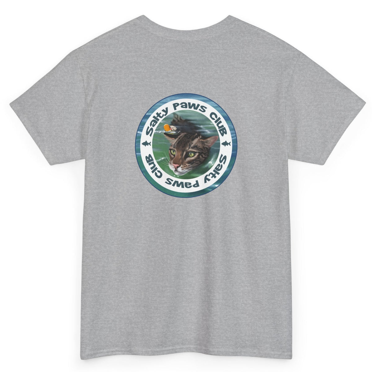 Salty Paws Club Tee - Flounder the Purrmaid & Life‑Vest Mouse Toy Shirt, additional product photo 1