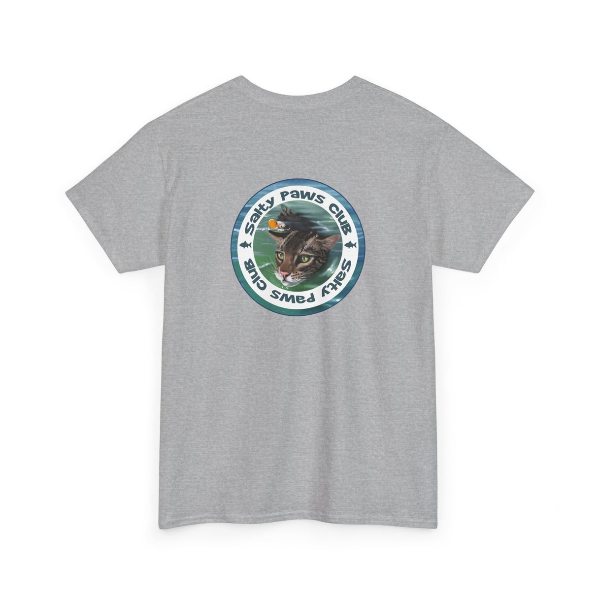 Salty Paws Club Tee — Flounder the Purrmaid & Life‑Vest Mouse Toy Shirt