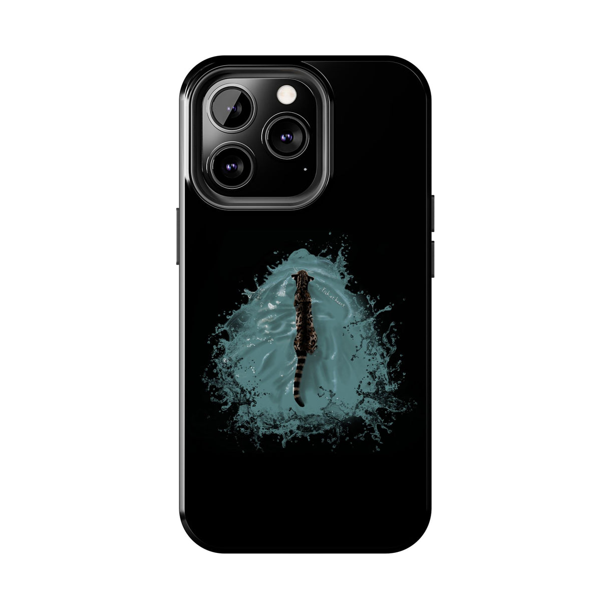 Fish at Heart Flounder Purrmaid Phone Case — Hand-Drawn Nautical Cat Design