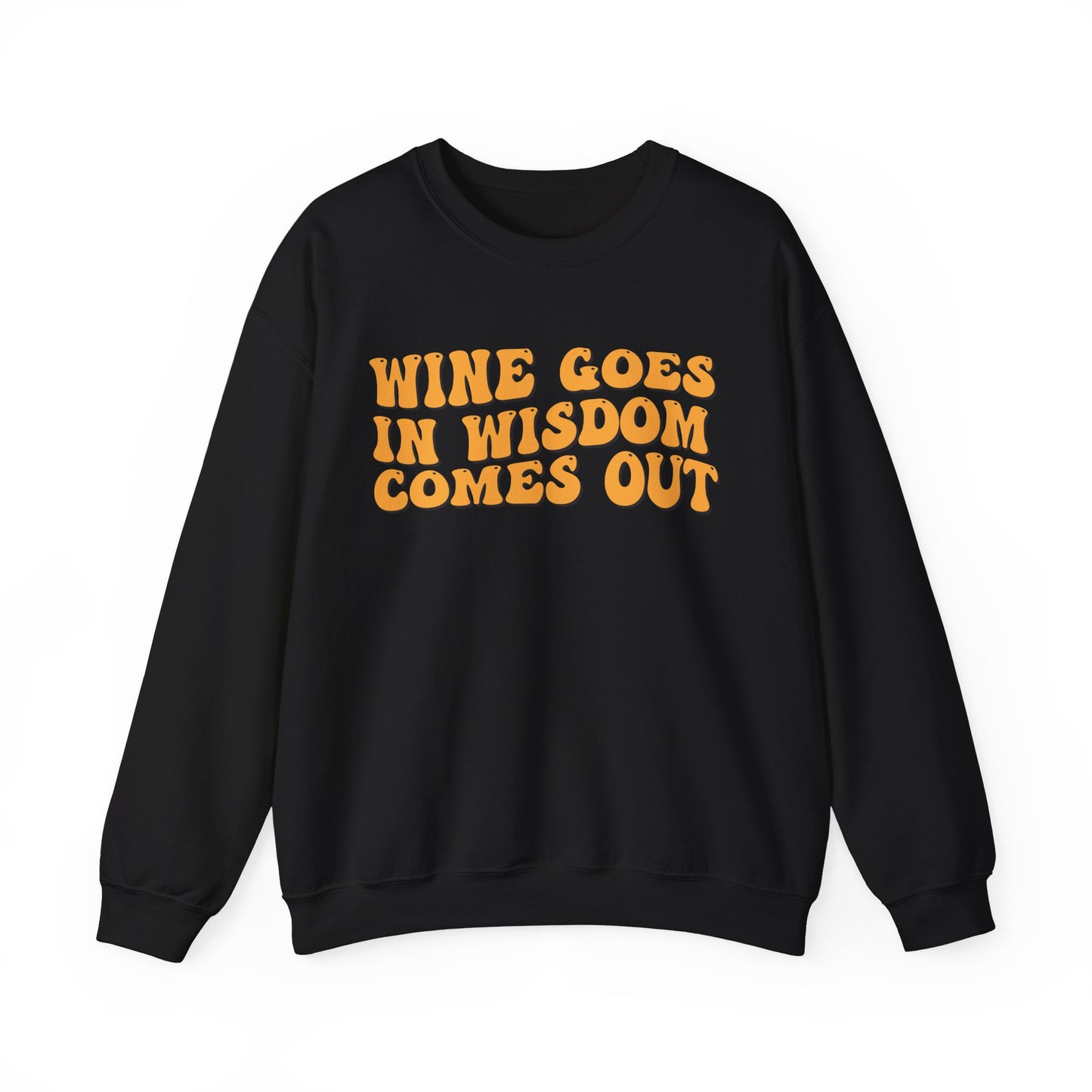 Wine Goes in Unisex Crewneck Sweatshirt