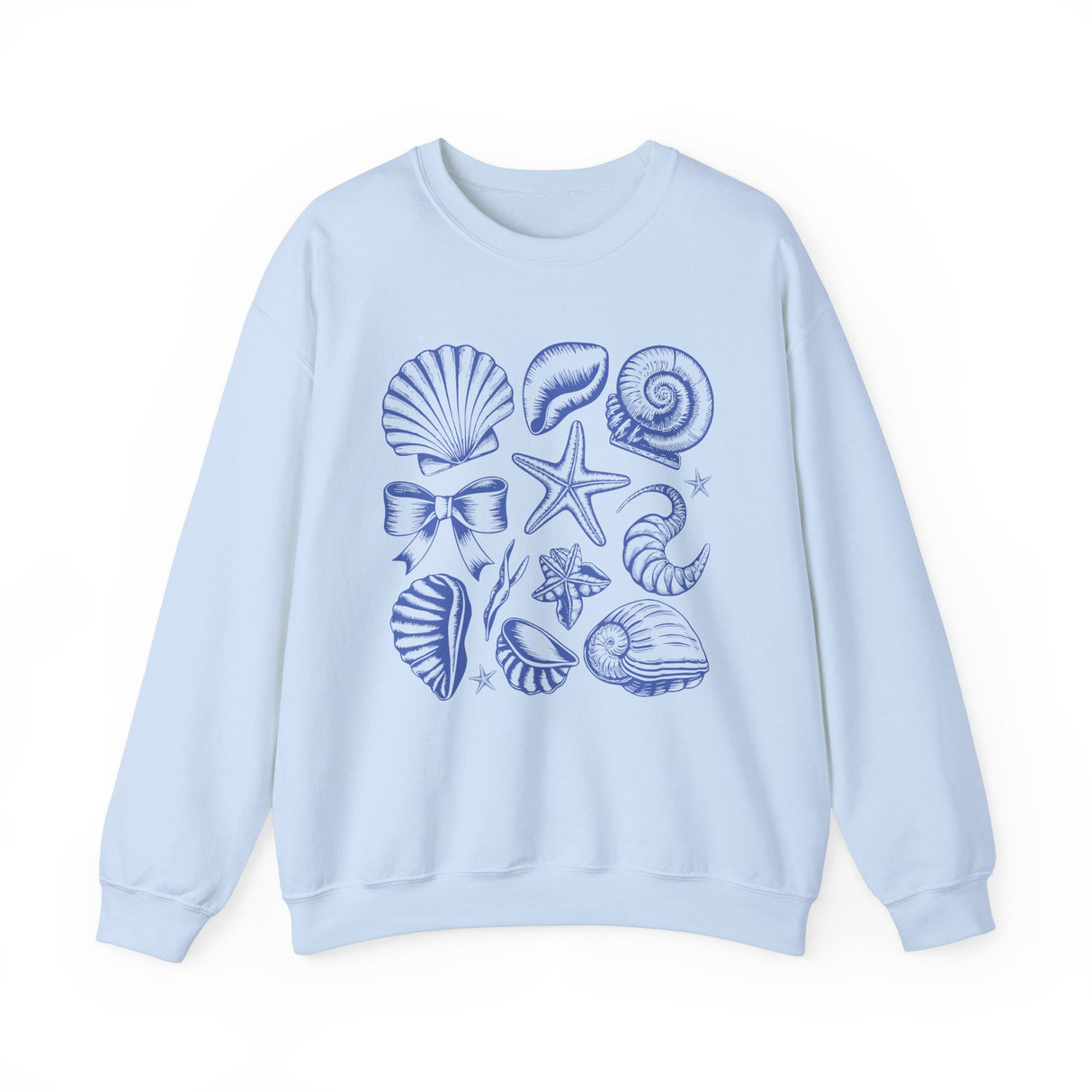 Blue Coastal Coquette Crewneck Sweatshirt