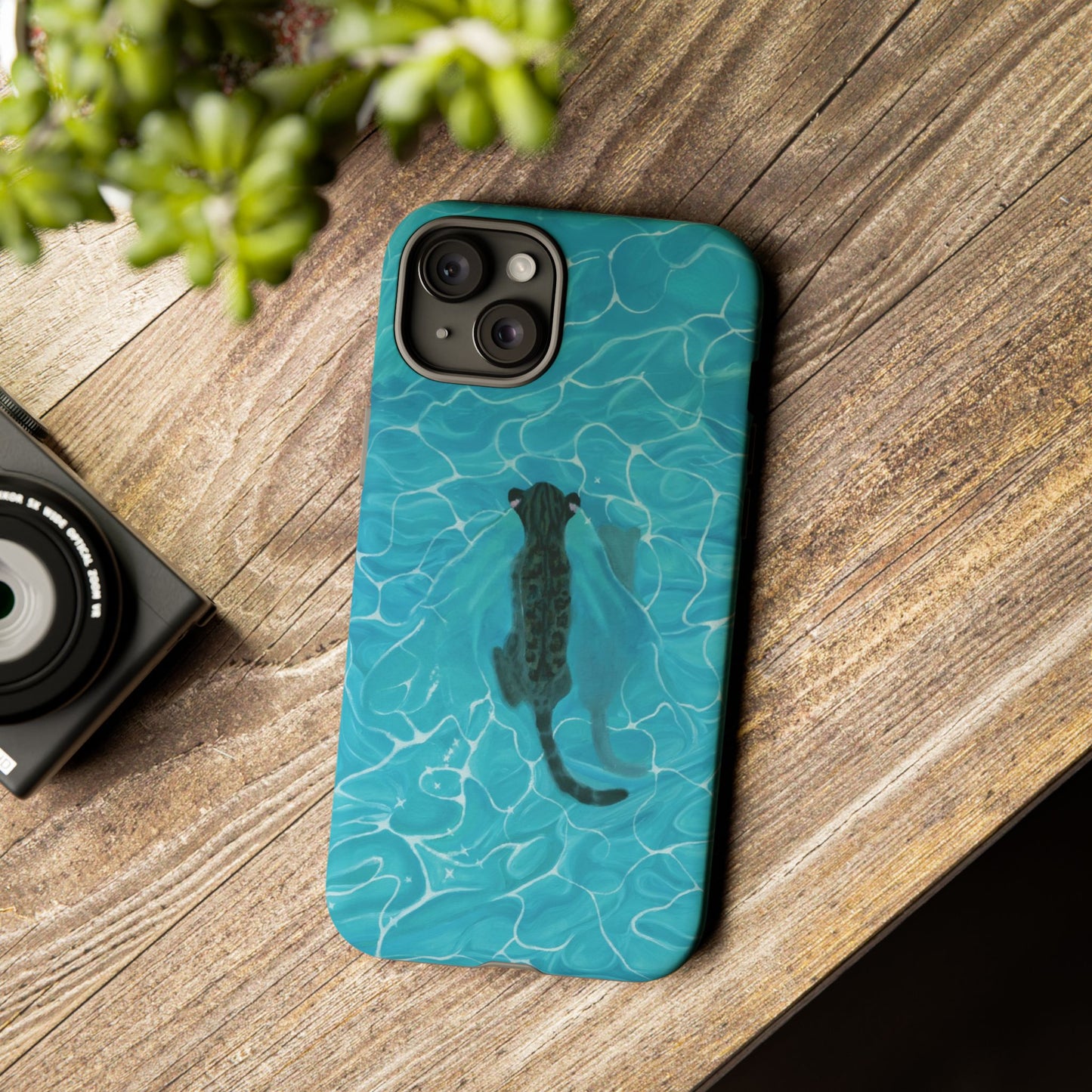 Phone Cases Purrmaid Painting featuring Flounder