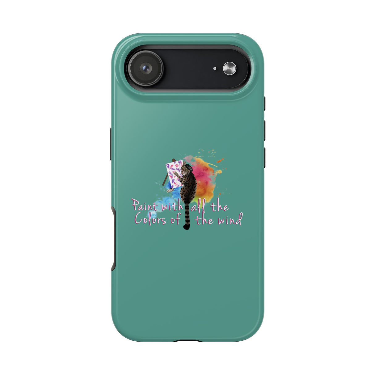 Tough Phone Case — "paint with all the colors of the wind" Flounder the Purrcasso Art
