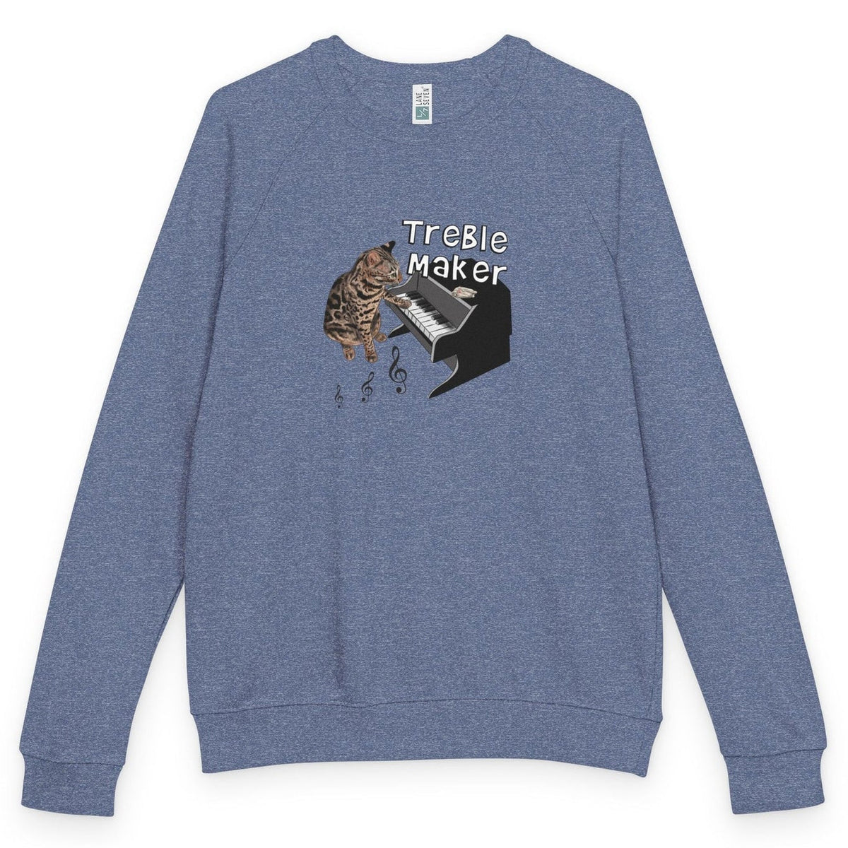Treble Maker Flounder raglan sweatshirt - Heather Denim