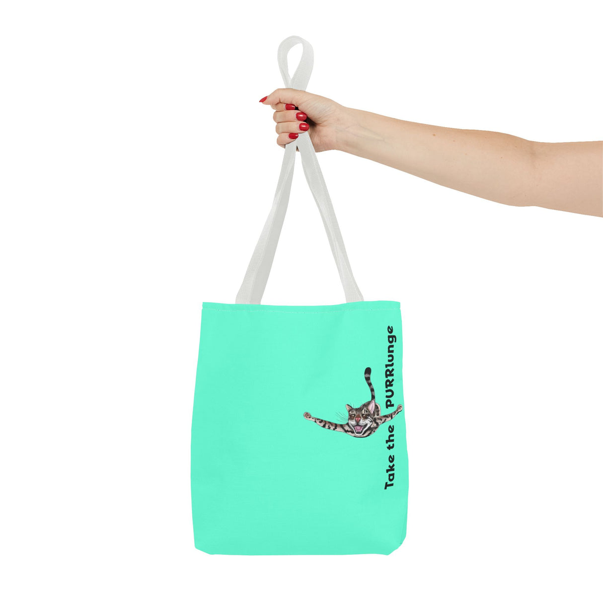 Tote Bag - Purr-lunge Design featuring Flounder the Purrmaid