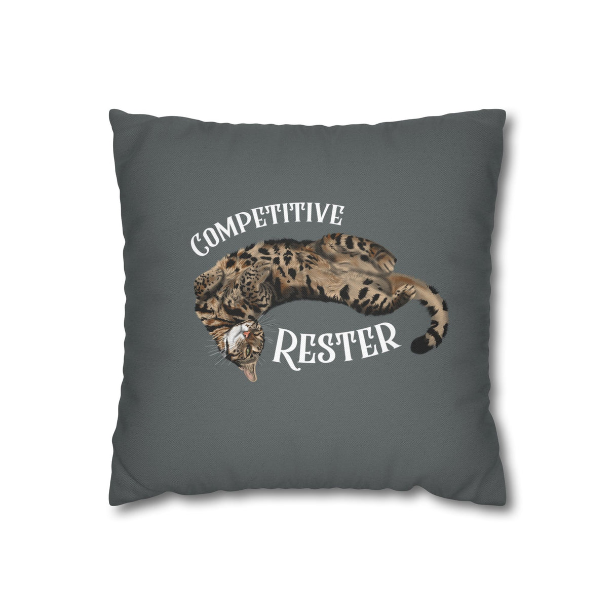 Decorative Pillow — "Competitive Rester" Flounder Design