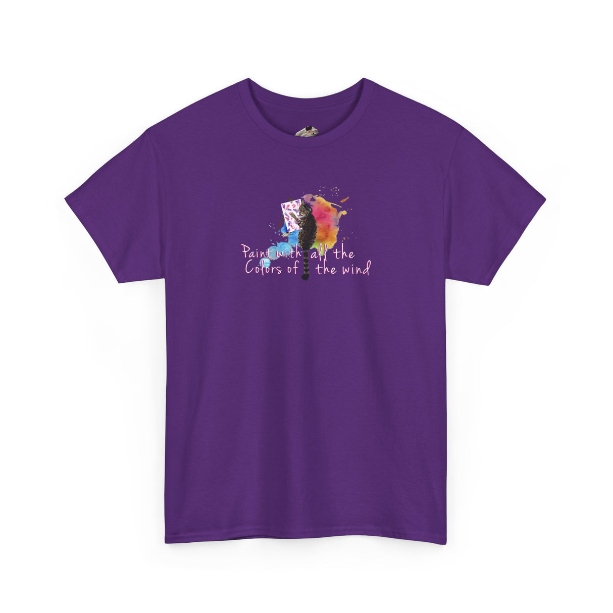 Flounder the Purrcasso T-Shirt — "Paint With All the Colors of the Wind" Cat Art Tee