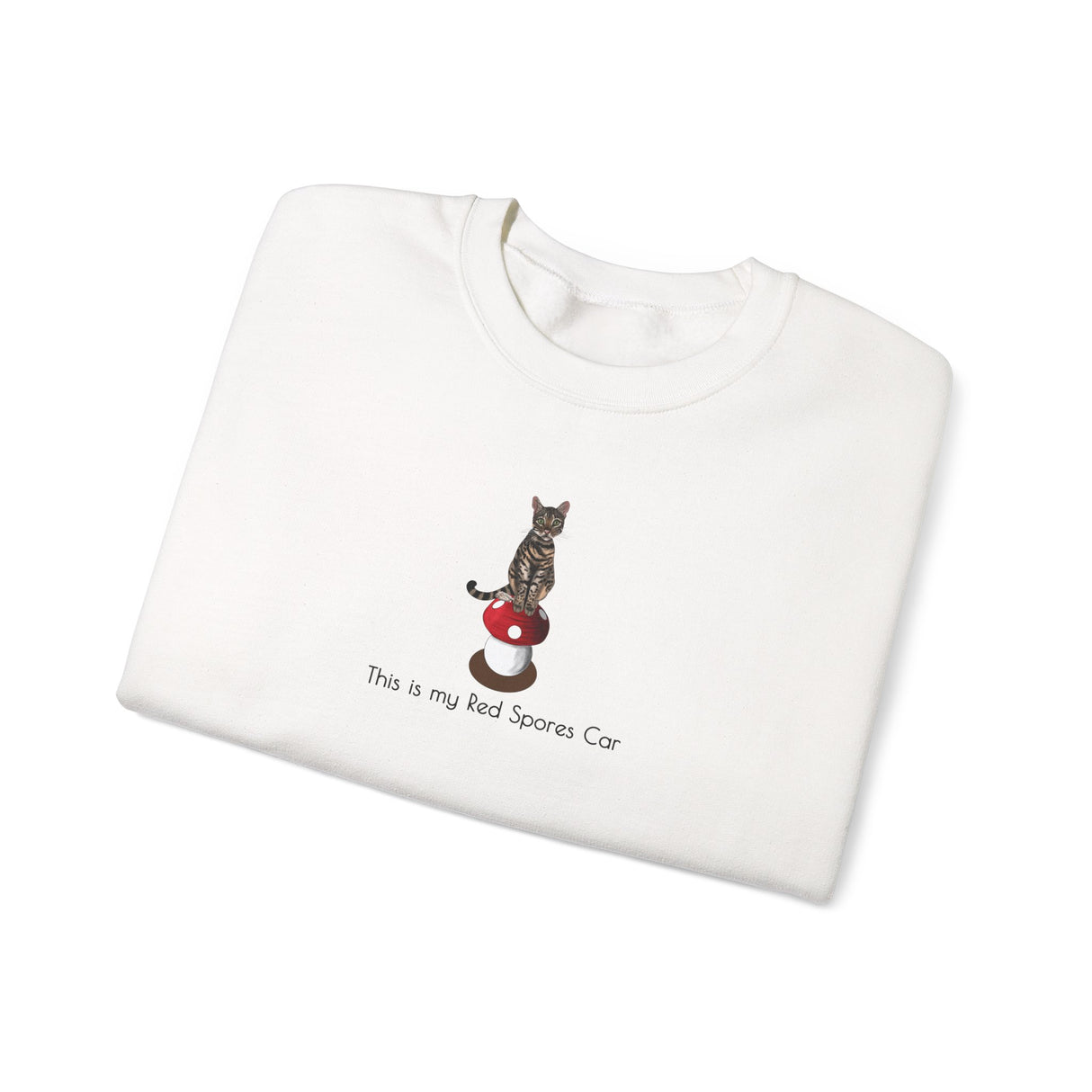 This is my Red Spores Car Unisex Heavy Blend™ Crewneck Sweatshirt featuring Flounder and Mouse Toy