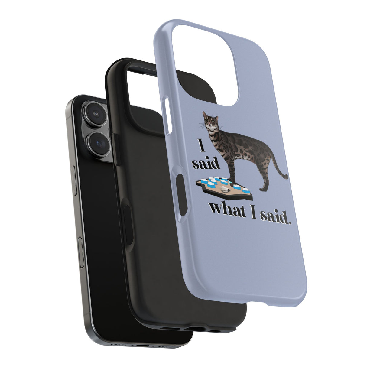 I Said What I Said Flounder Phone Case — Talking Pet Buttons Design