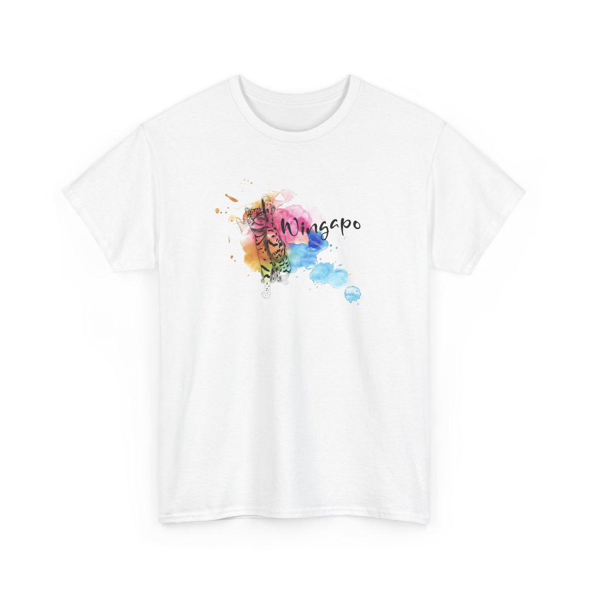 T-Shirt Wingapo Watercolor Design Featuring Flounder the Purrmaid