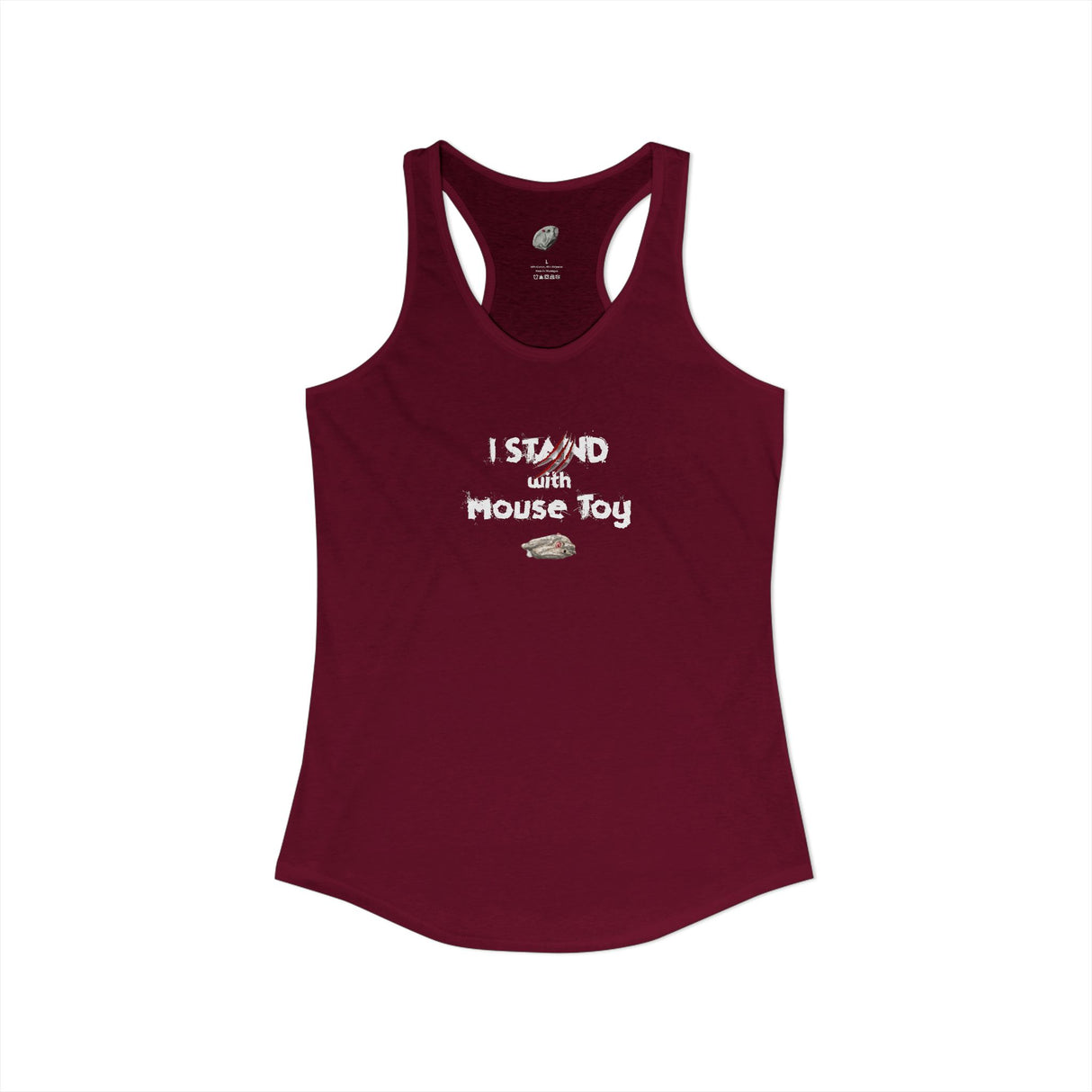 "I Stand with Mouse Toy" Women's Racerback Tank