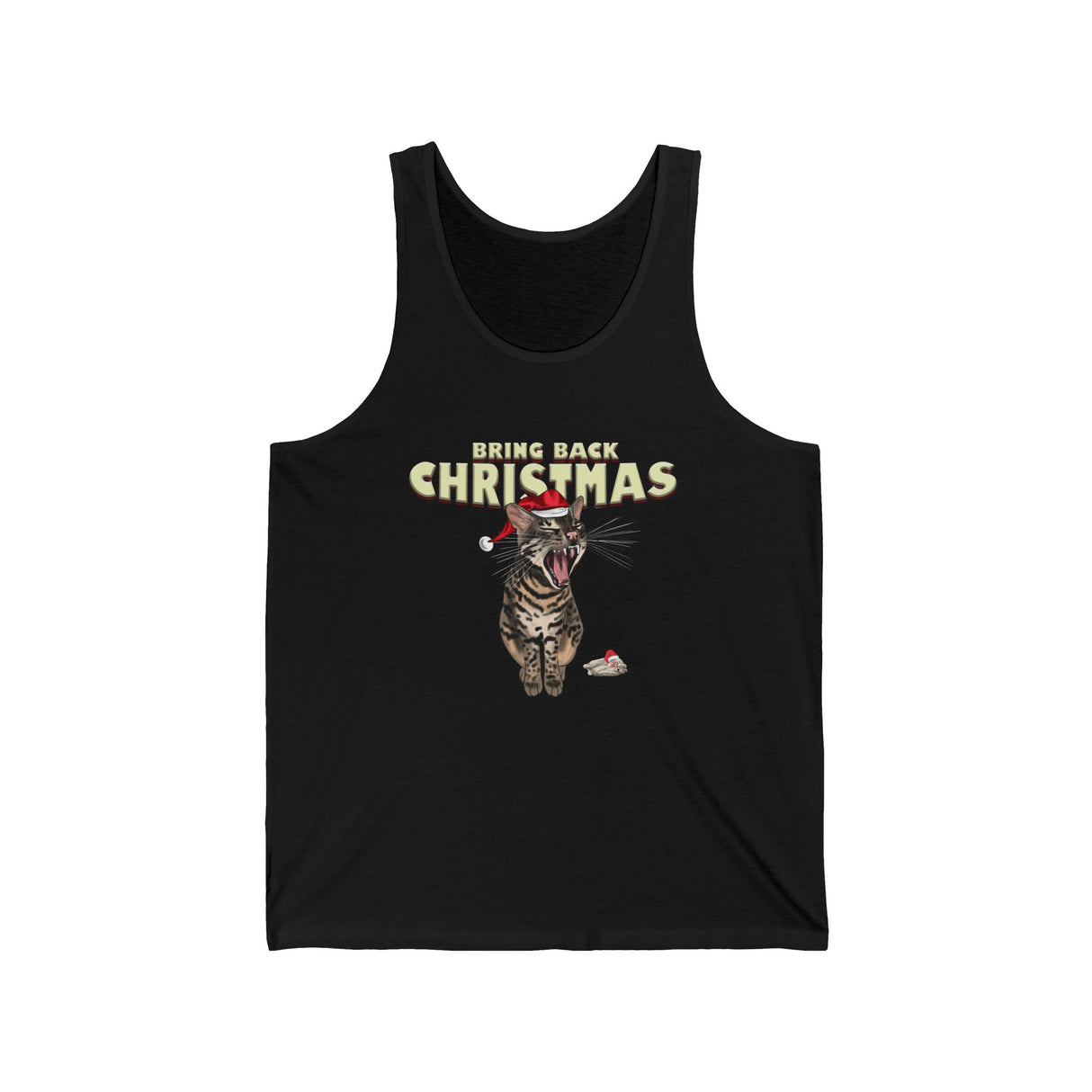 Flounder Cat “Bring Back Christmas” Unisex Jersey Tank – Festive Comfort