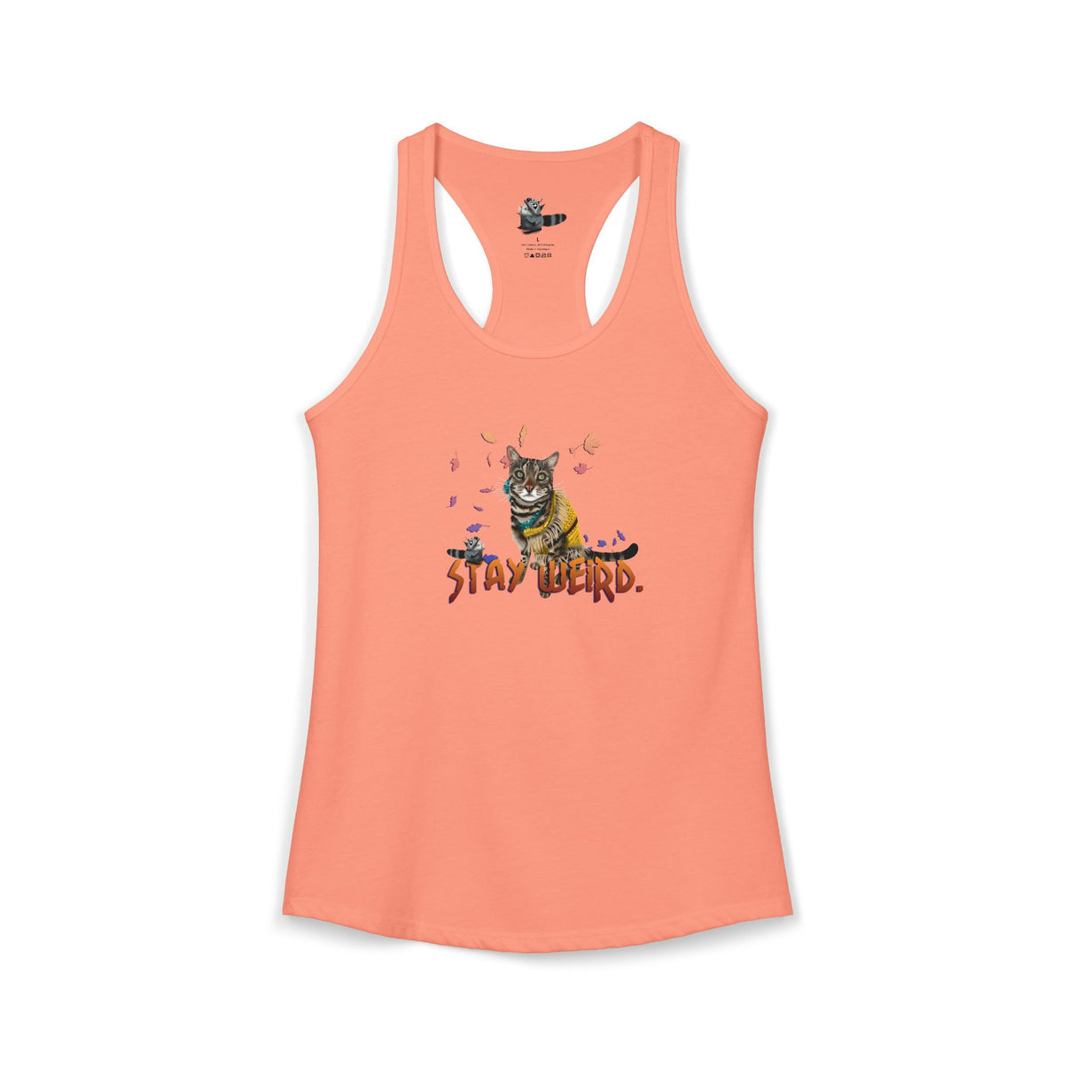Stay Weird Flocahontas & Mouse Toy Racerback Tank