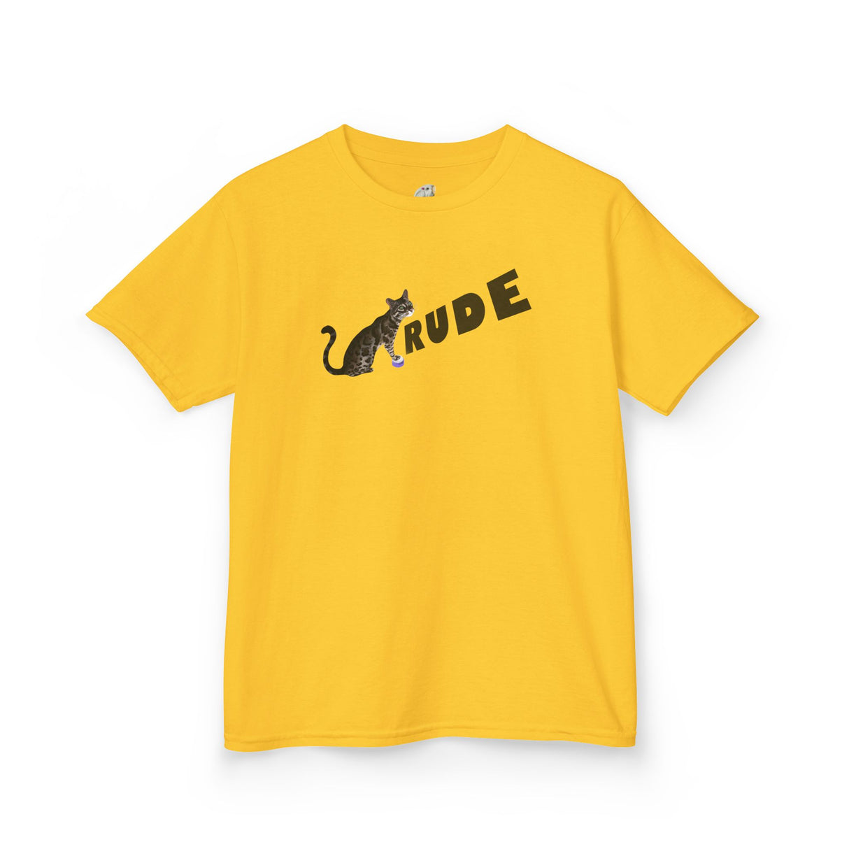 Kids "RUDE" Flounder T-Shirt — Flounder the Purrmaid Eye Roll Tee