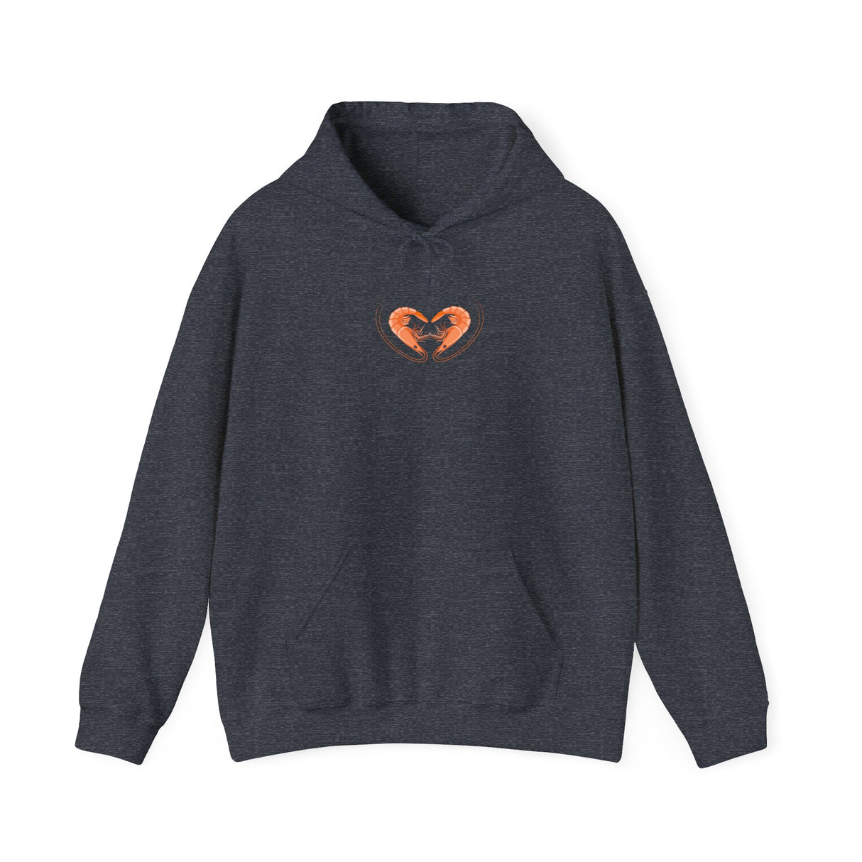 Shrimp Heart Hoodie – Cozy Unisex Sweatshirt with Coastal Charm