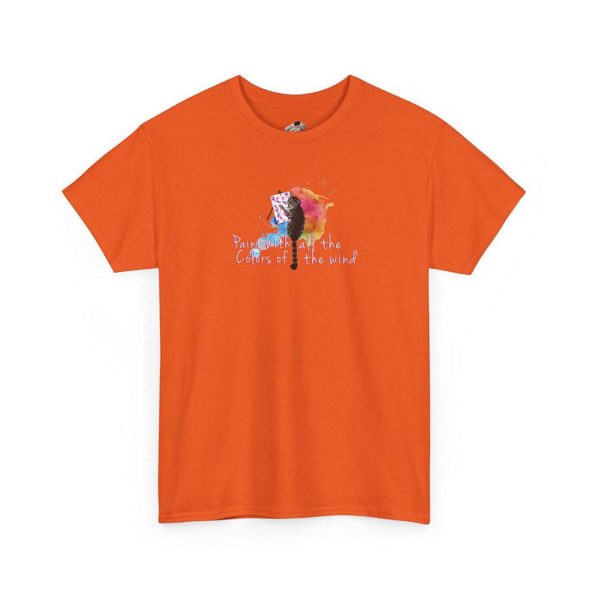 Flounder the Purrcasso T-Shirt — "Paint With All the Colors of the Wind" Cat Art Tee