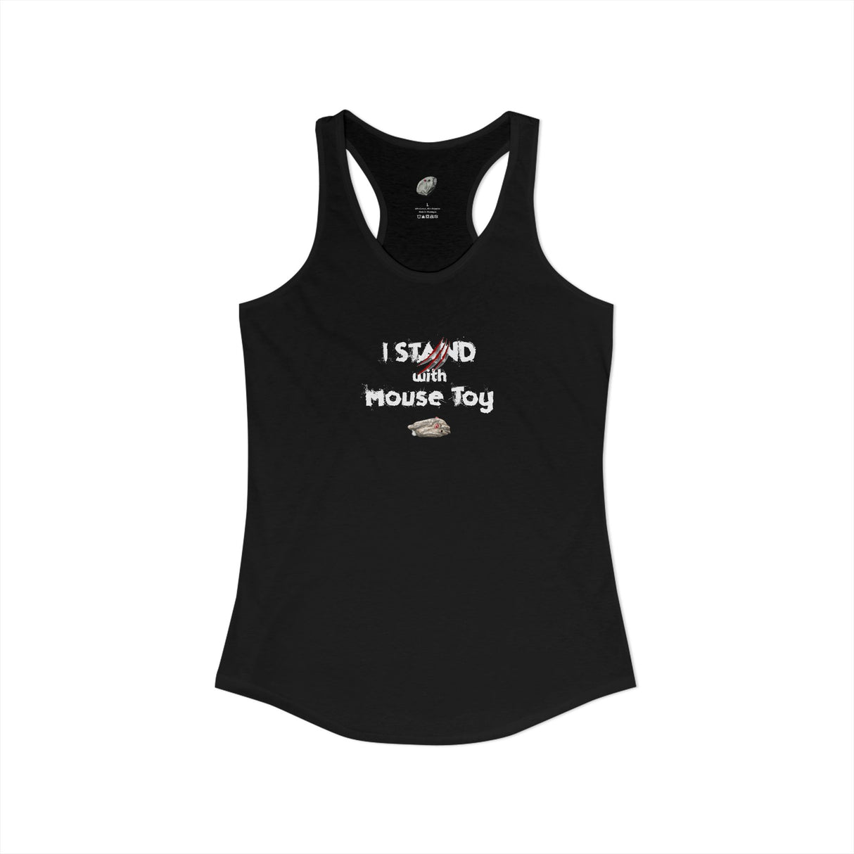 "I Stand with Mouse Toy" Women's Racerback Tank