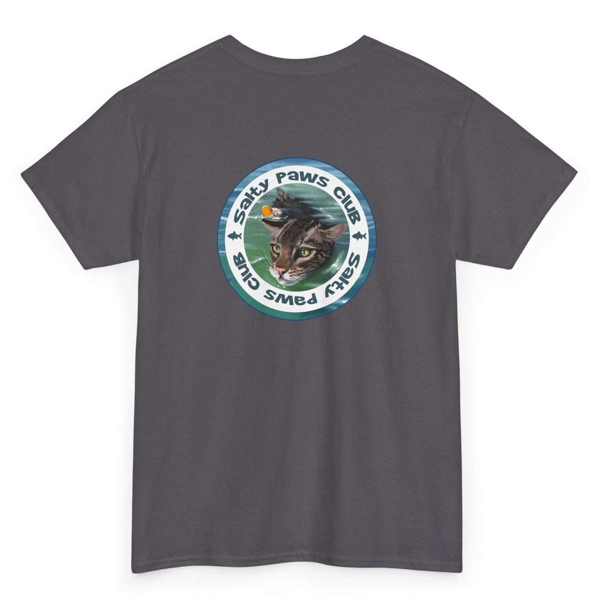 Salty Paws Club Tee - Flounder the Purrmaid & Life‑Vest Mouse Toy Shirt, additional product photo 7